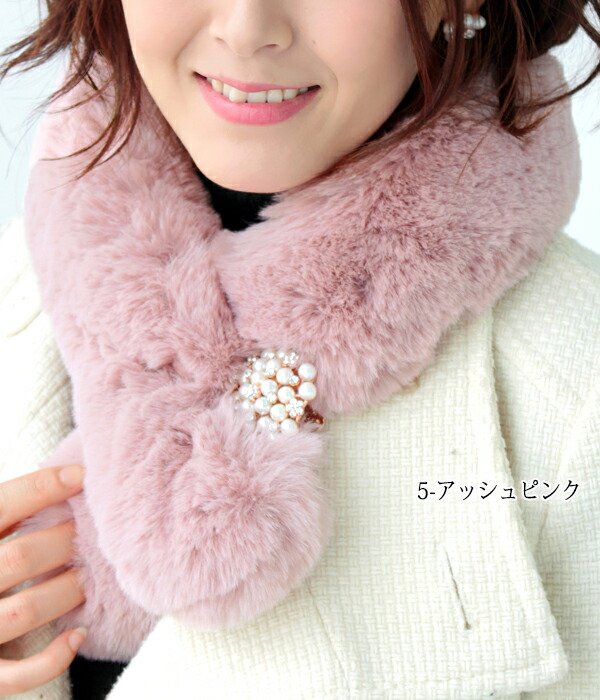 楽天市場】ティペット ファー マフラー レディース 冬 用 フェイク