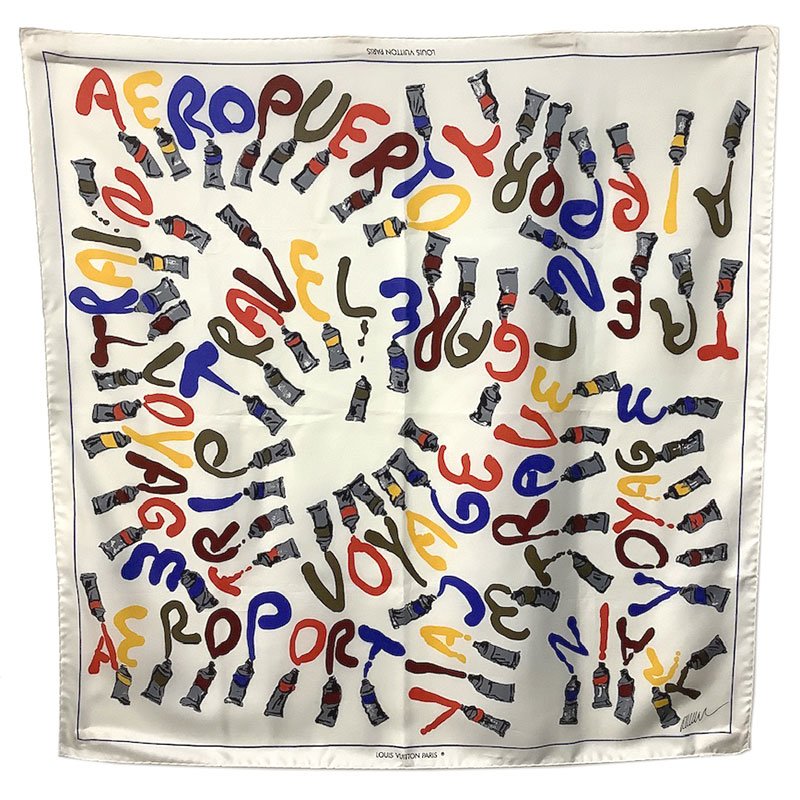 楽天市場】LOUIS VUITTON ルイ・ヴィトン スカーフ シルク ホワイト