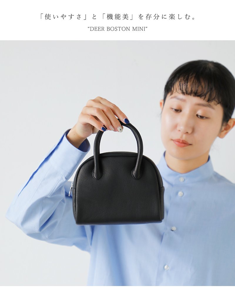 Aeta アエタ ディアレザー ボストンバッグ ミニ “DEER” da24-mt ユニ