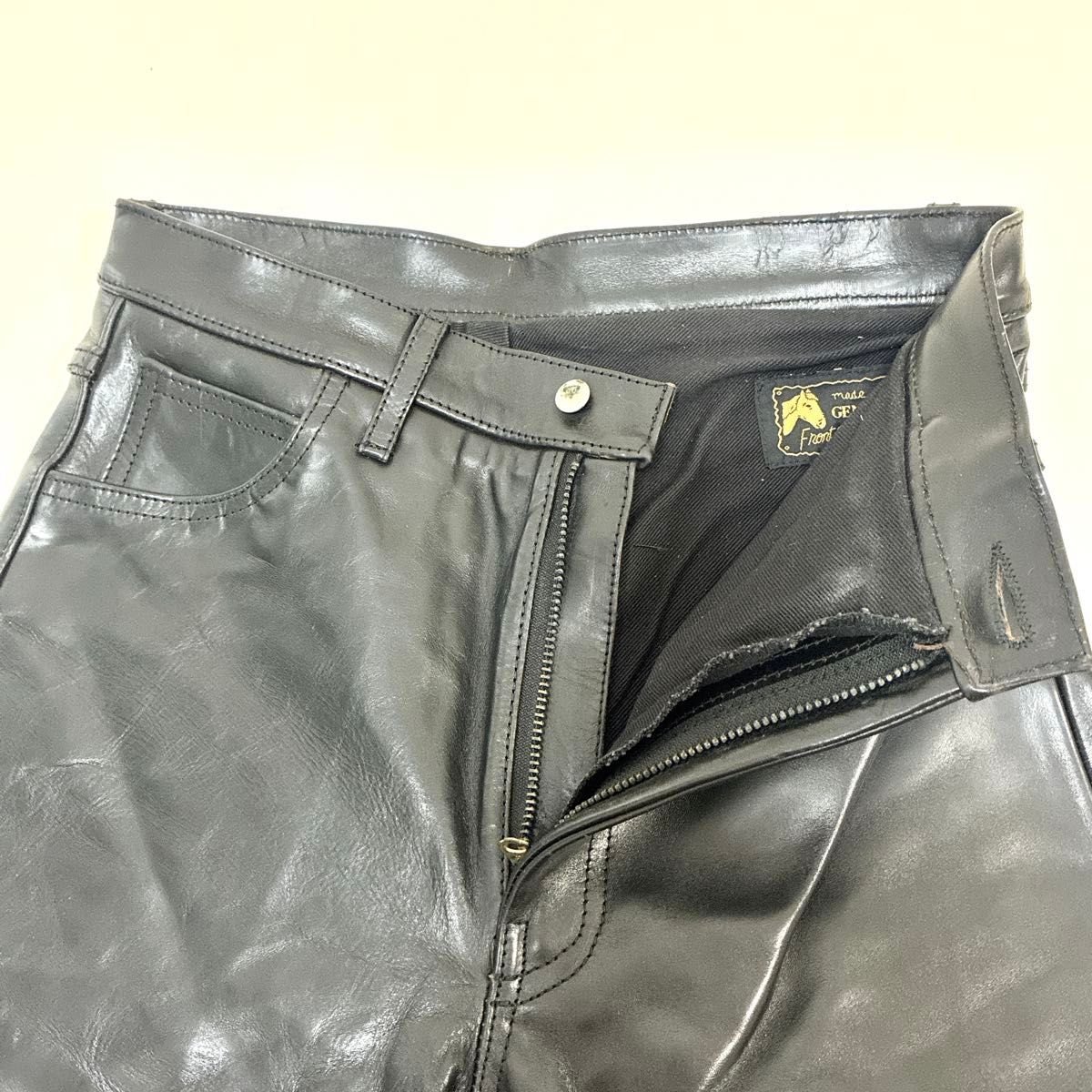 入手困難 AERO LEATHER 馬革 ホースハイドパンツ 黒 31サイズ レザー