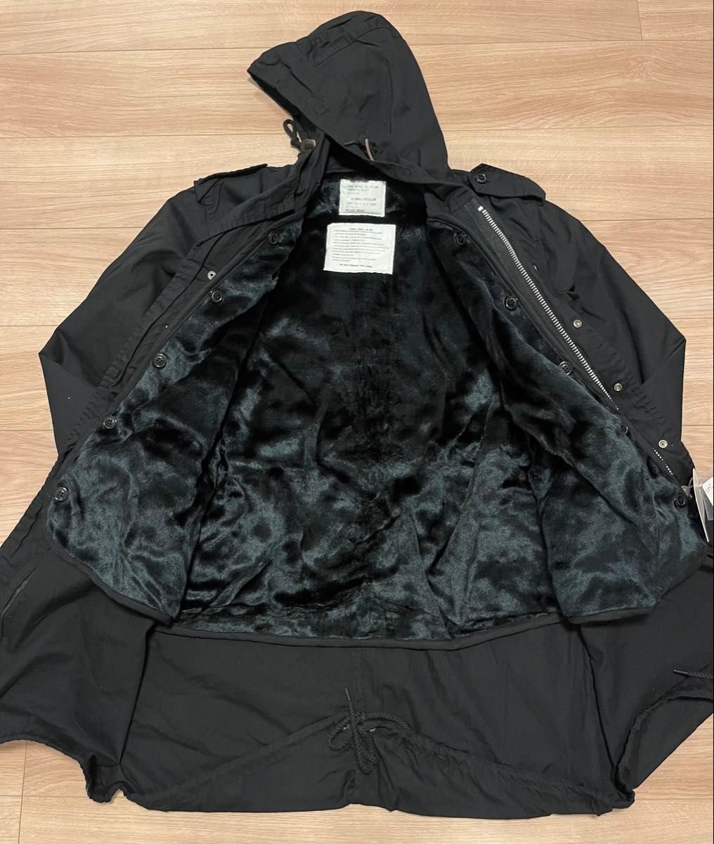 新品 HOUSTON モッズコート M-51 パーカー ブラック 黒 XS ミリタリー