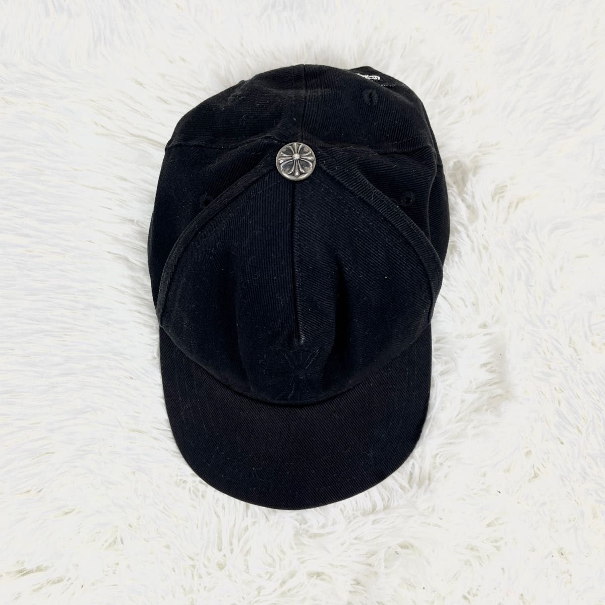 CHROME HEARTS クロムハーツ Cross Waxed Denim Baseball Cap ベース