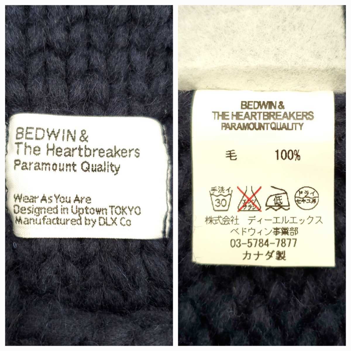 BEDWIN別注 Kanata カナダ製カウチンセーターM2ニットネイビーメンズ