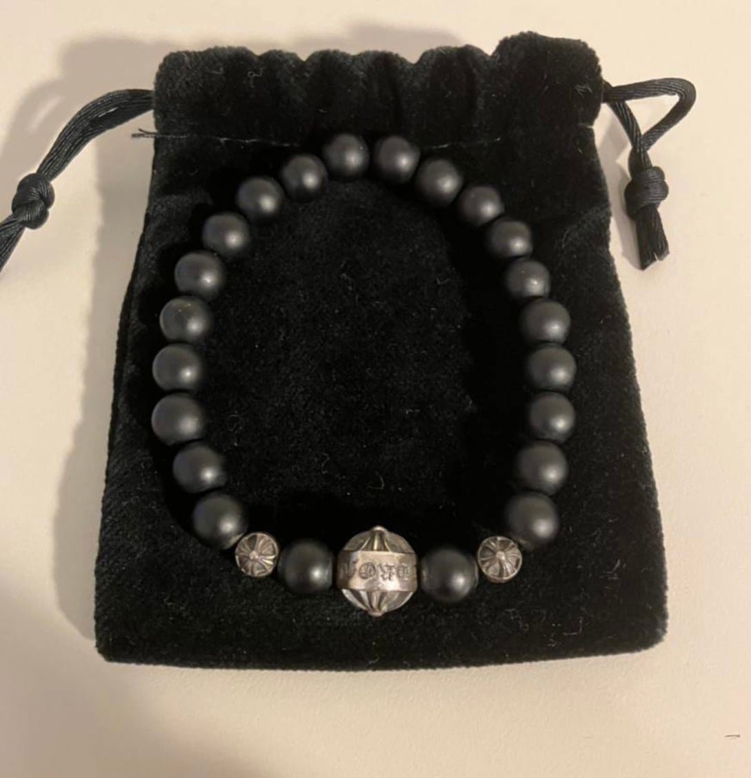 CHROME HEARTS クロムハーツ BEAD 8mm ビーズ ブレスレット マット