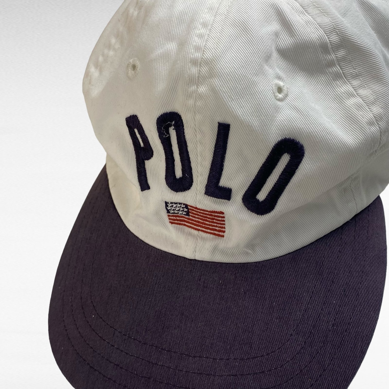 90's】 ポロスポーツ ラルフローレン 2トーン キャップ アジャスター