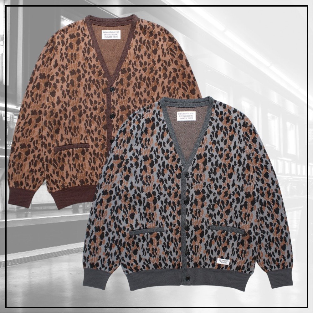 すぐにお届け♪ ワコマリア レオパードジャカードカーディガン (WACKO