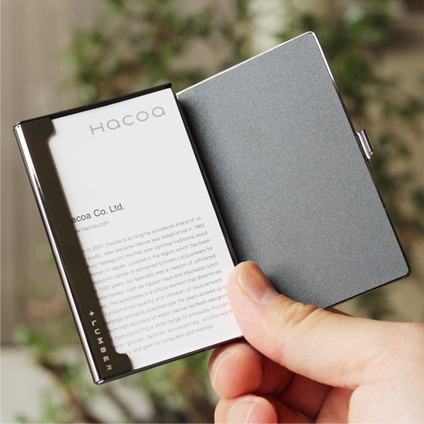 木製名刺入れ CARD CASE ステンレスカードケース 名入れ対応 | Hacoa