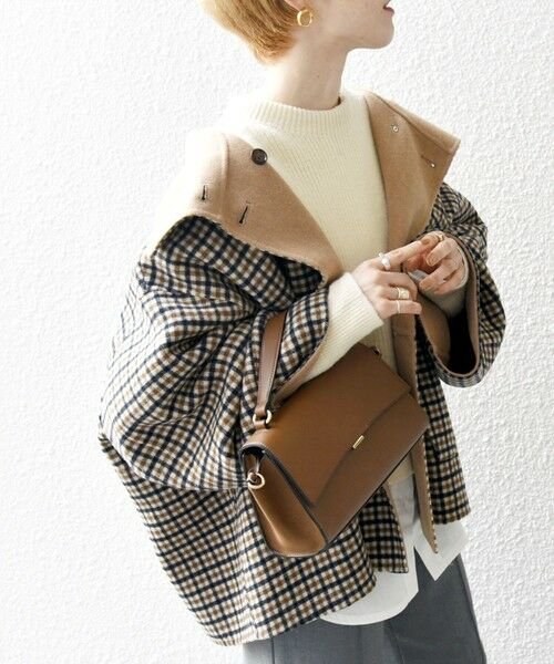 セール】 SHIPS any: リバー スタンドカラー ポンチョ ショート コート