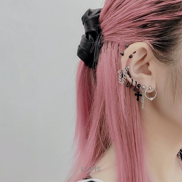 16G・18G】クロスチャームストレートバーベルボディピアス/ボディピ