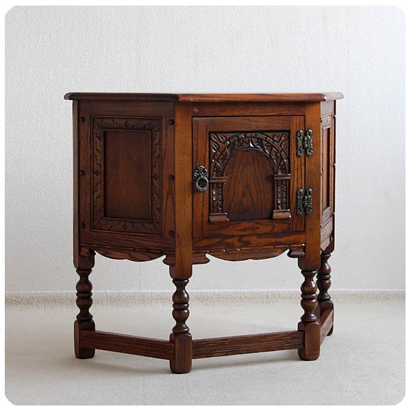 イギリス アンティーク調 サイドチェスト スモール サイドテーブル