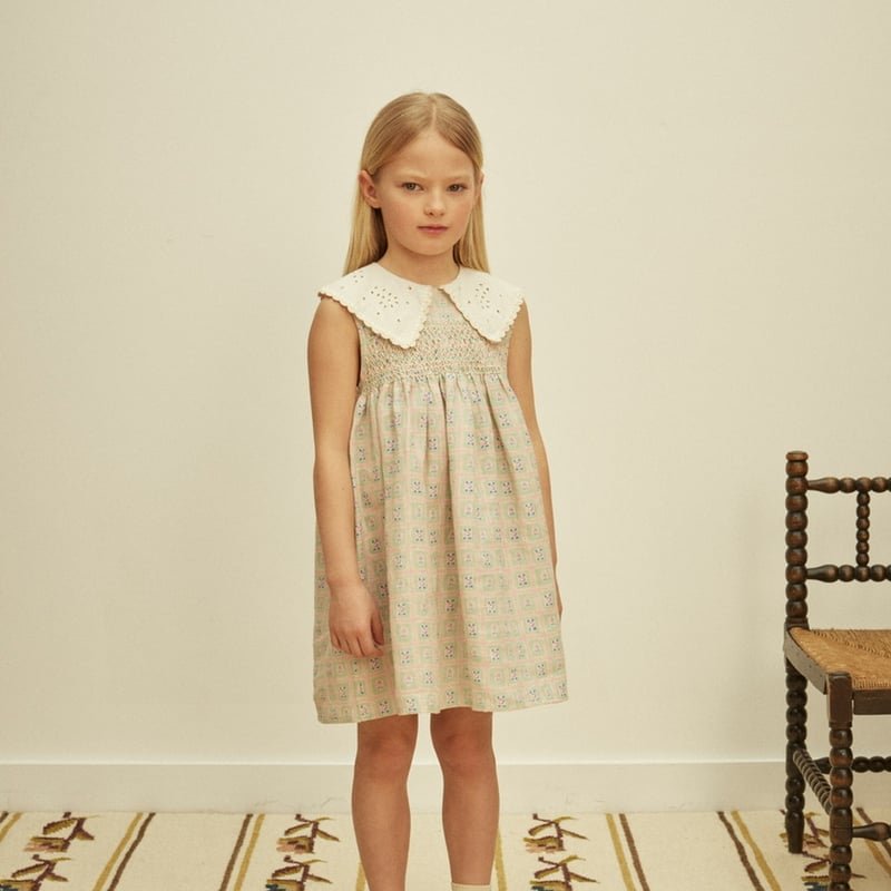 Apolina CORNELIA S/L SMOCK DRESS - ROSEPANEL M