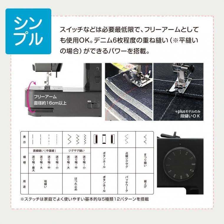2024年最新モデル】 子育てにちょうどいいミシン +plus ミシン MM-10II