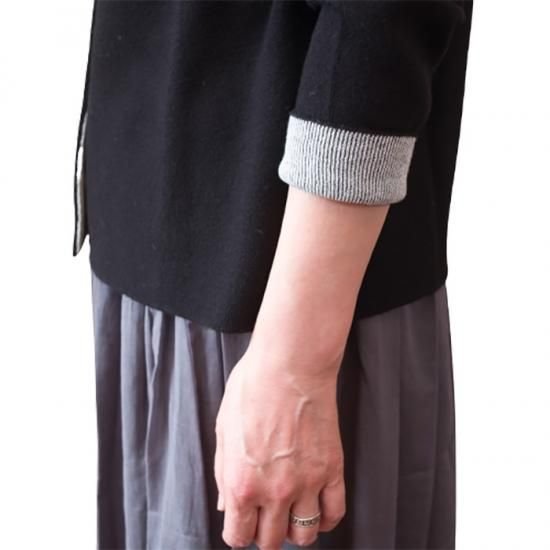 Antipast(アンティパスト) felted ニットカーディガン #ブラック- ミナ