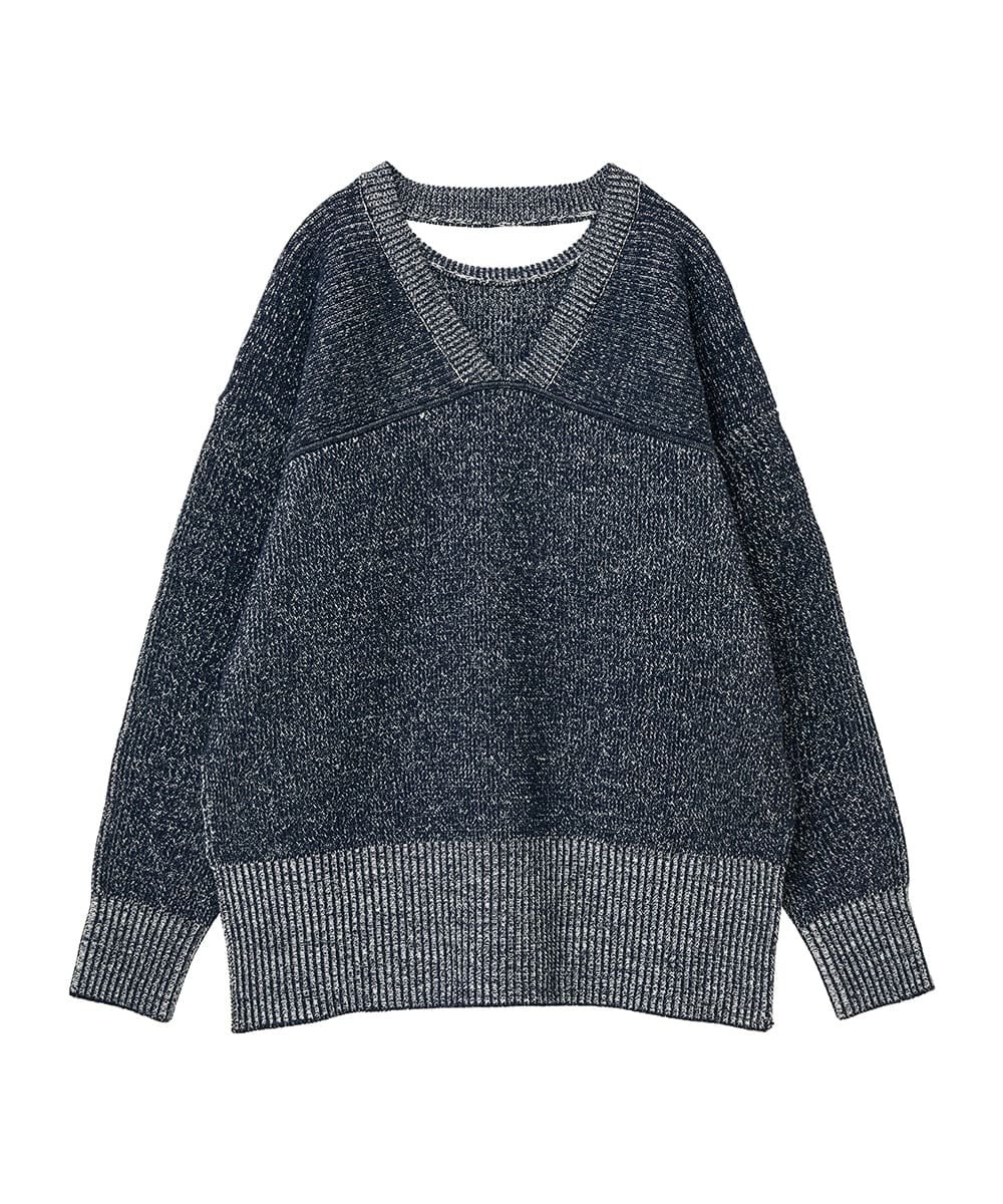 SALE】CLANE(クラネ) W FACE CUT NECK WIDE KNIT TOPS - COLDBECK