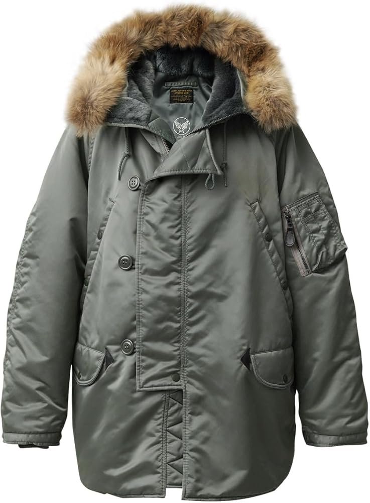 Amazon | 米軍 U.S.A.F N-3B VINTAGE フライトジャケット リアルファー