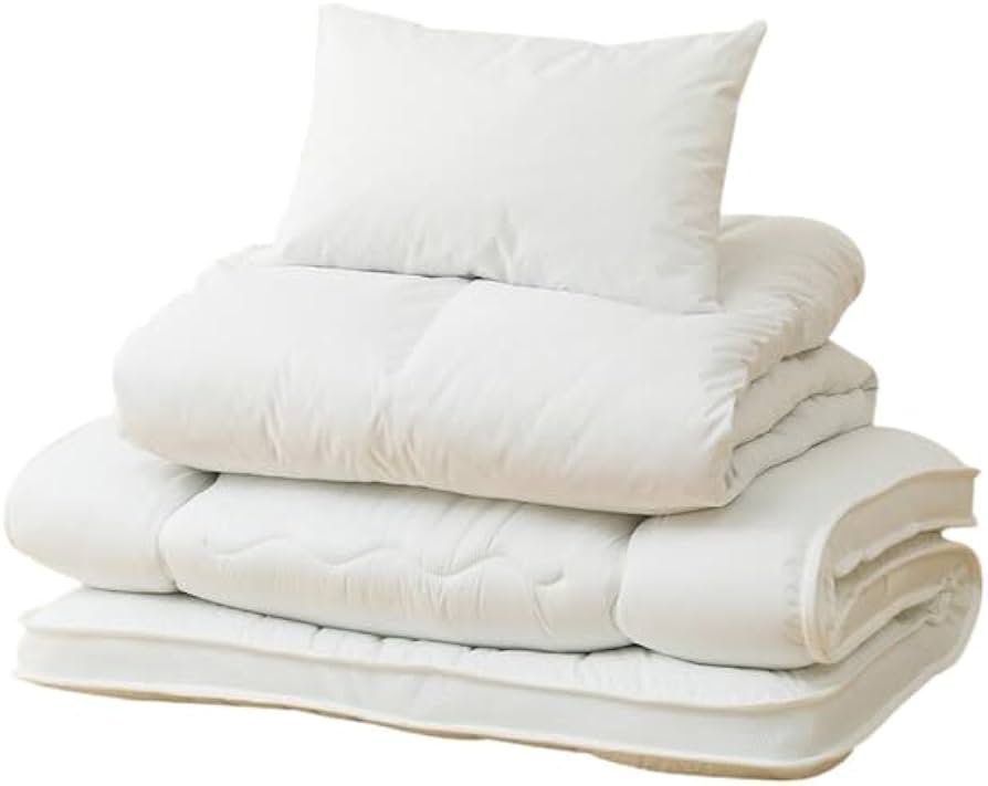 Amazon｜ニトリ(NITORI) 2枚合わせ羽毛&抗菌防臭寝具4点セット
