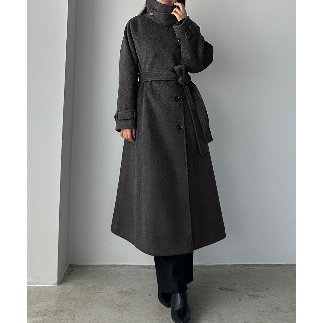 ルエレ Louere Louere 2wayハイネックウールライクウエストシェイプ