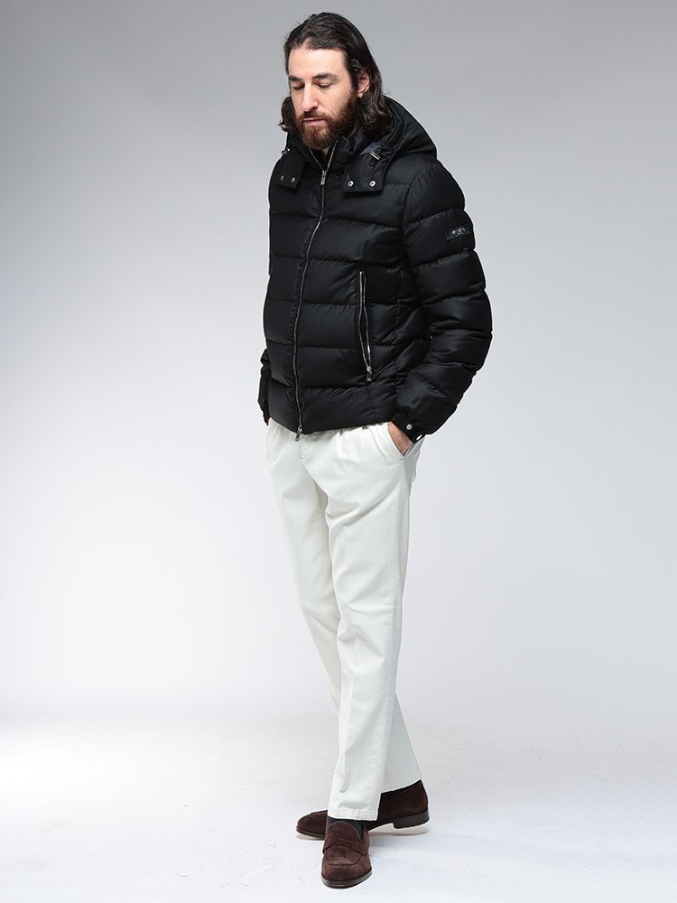 TATRAS（タトラス） ダウン ブルゾン フード着脱 ウールシルク