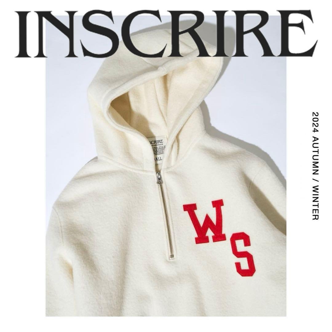 24AW 【 INSCRIRE 】Fleece Hoodie L'ECHOPPE 中古・古着通販】INSCRIRE (アンスクリア) W-Zip Bleach Sweat Parka