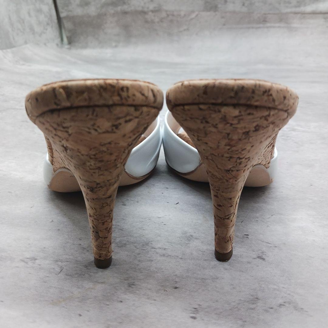 ✨未使用級✨ シャネル ホワイトレザーサンダル ウェッジソール 36