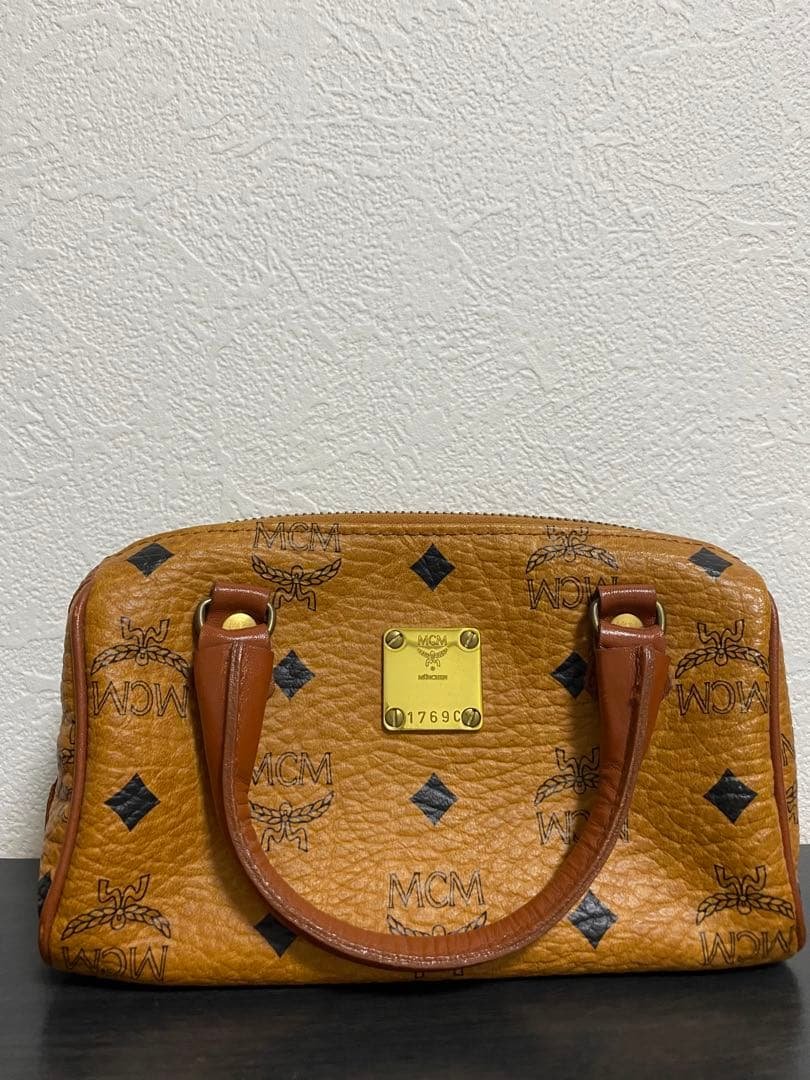 【美品】MCM ミニボストンバッグ ショルダーバッグ MCM（エムシーエム） エム シー エム ヴィセトス モノグラム ミニ