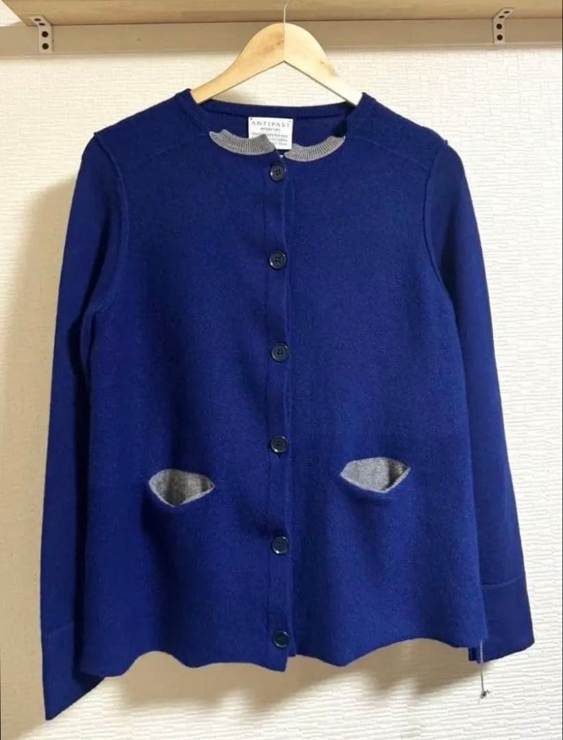 ANTIPAST FELTED KNIT CARDIGAN /ミナペルホネン Antipast(アンティパスト) felted ニットカーディガン #L.グレー- ミナ