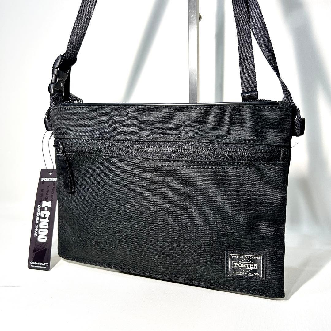 未使用級✨PORTER HYBRID ポーター ハイブリッド サコッシュ 黒 PORTER ポーター ハイブリッド サコッシュ 737-17820 吉田カバン