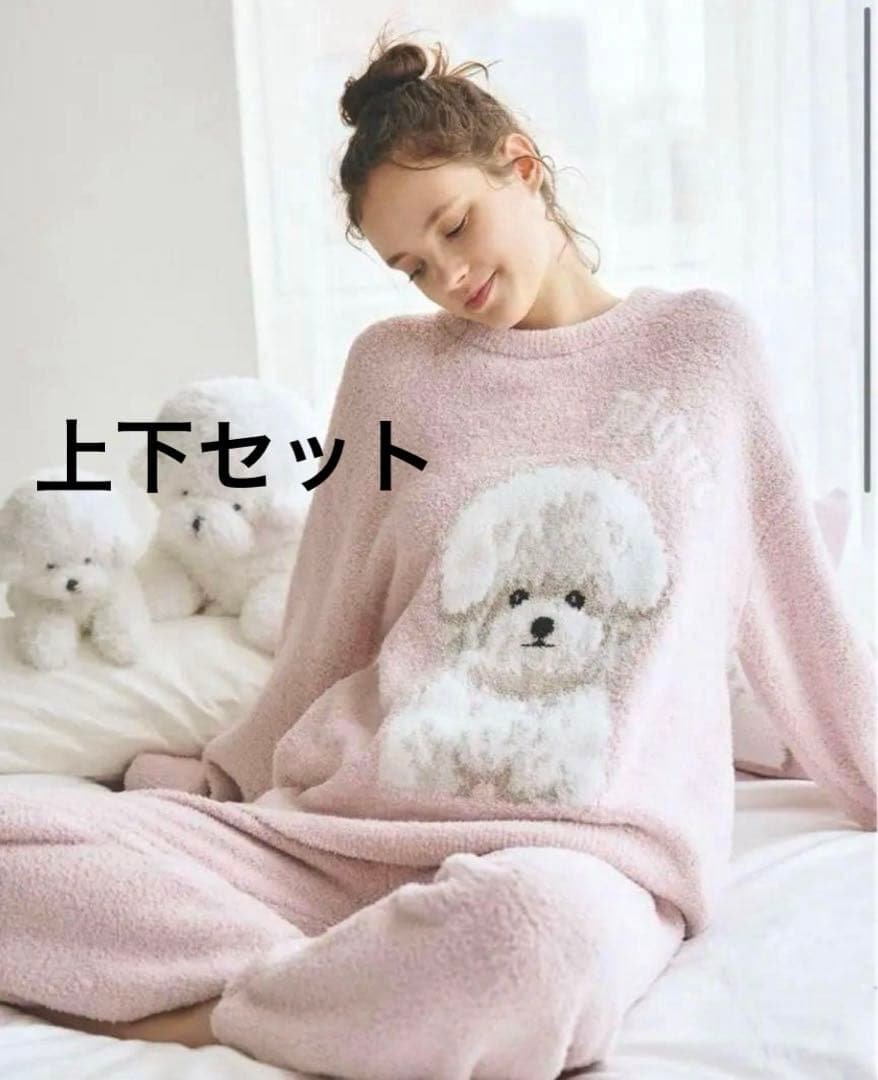 ジェラートピケ ビションフリーゼ ルームウェア gelato pique - 正規品♡ビションフリーゼ上下セット♡ピンクの通販 by